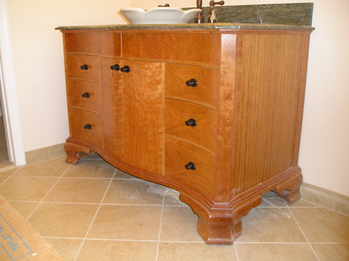 serpentine front vanity